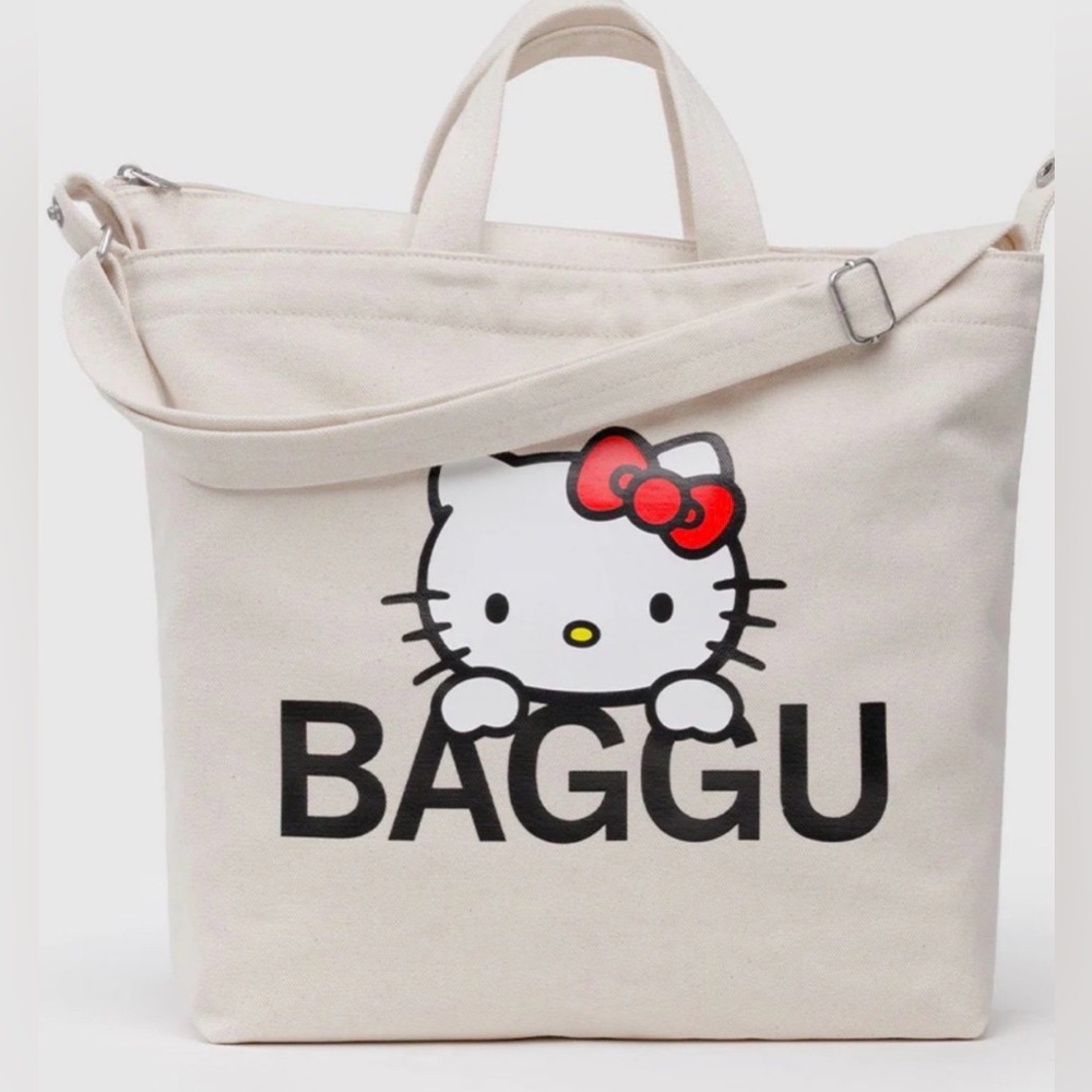 Baggu X Hello Kitty Cream Tote Duck Bag NEW NWT